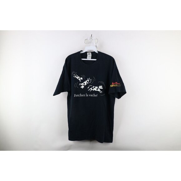 Monty Python 'Spam' (Black) T-Shirt - NUOVO E UFFICIALE